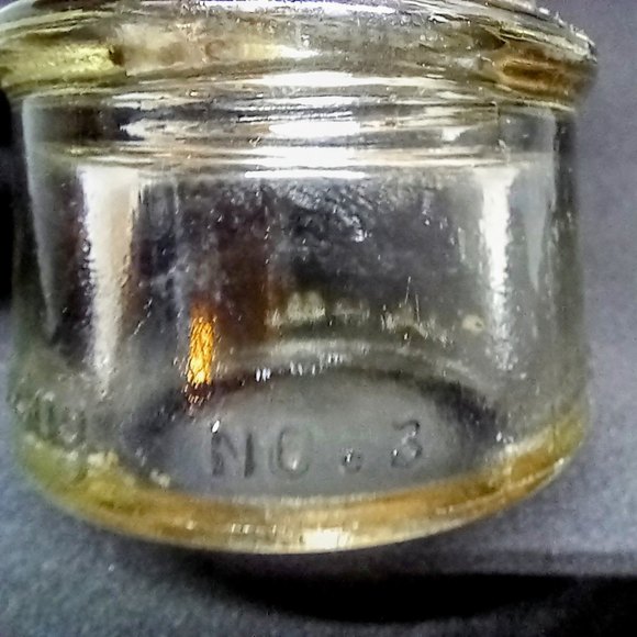 Armstrong No 3 Glass Insulator - Clear Glass - Small - Vintage - Picture 3 of 6